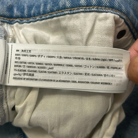 Abercrombie & Fitch The 90s Straight Ultra High Rise Distressed Denim 34/18R - Picture 10 of 14